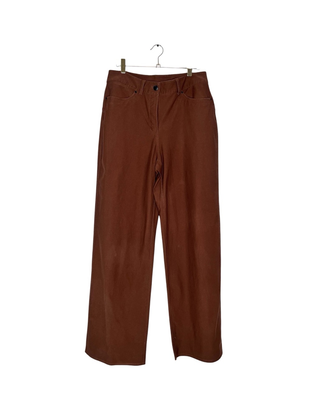 LULULEMON City Sleek 5 Pocket Wide Leg High Rise Pant Size 29 Roasted Brown - Picture 4 of 15